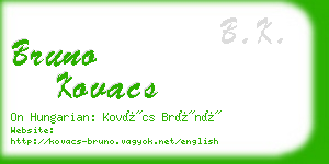 bruno kovacs business card